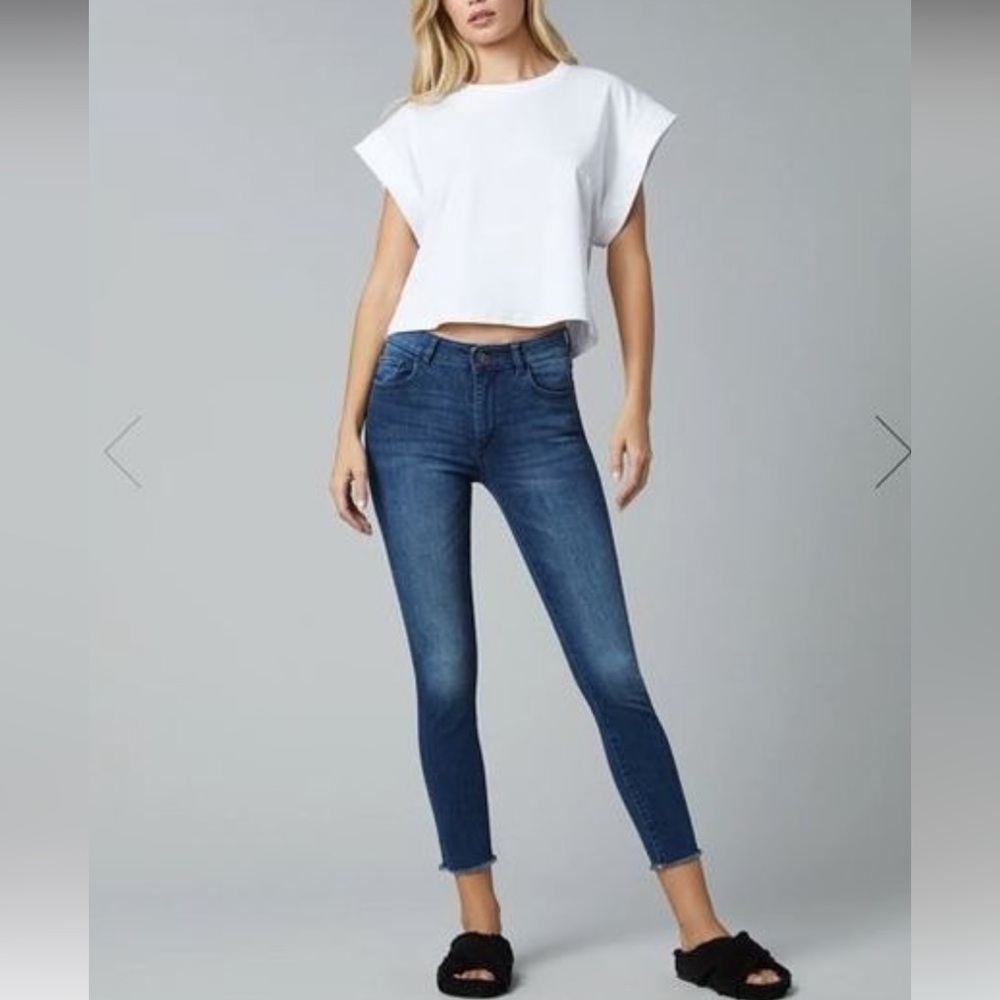DL1961 Florence Instasculpt Cropped Jeans, Dark wash, sz 27